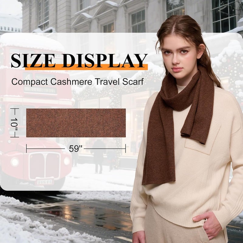 NUOHEMULE Store Luxury 100% Cashmere Scarf for Women & Men, 59''x10'' Extra Warm Winter Scarf, Blanket Scarves in Premium Gift Box - Image 4